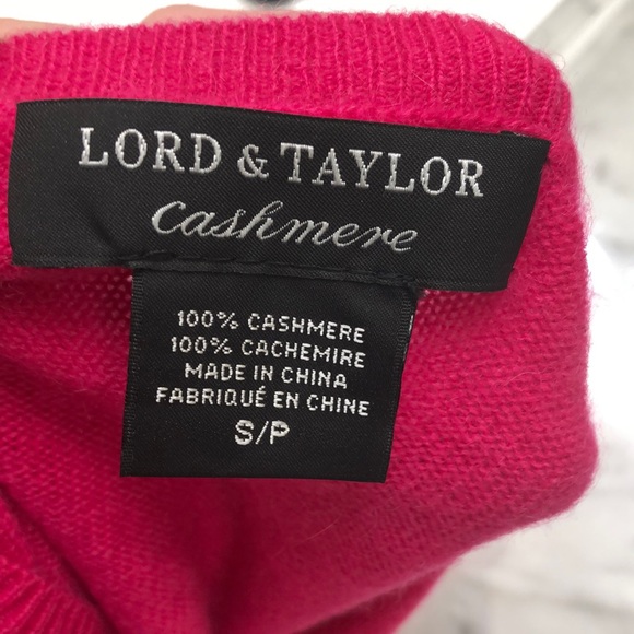 New, w/o tags. Lord & Taylor cashmere cardigan set. Bright Pink. Sz Small. - Picture 5 of 5